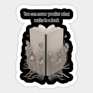 What lies in a book Sticker